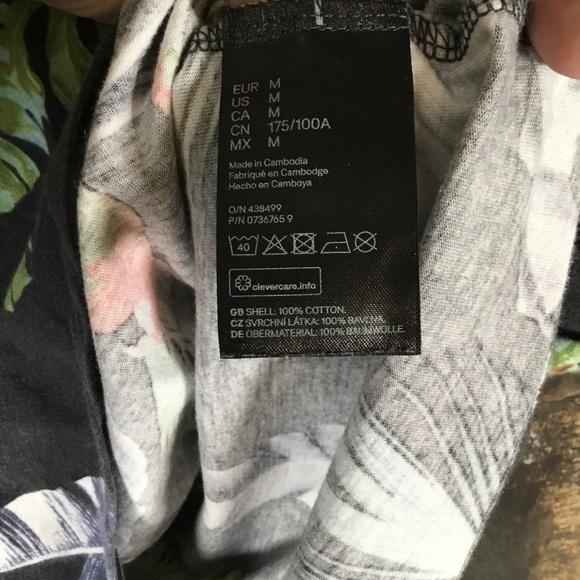 H&M Hawaiian tropical print t-shirt mens size medium - Picture 4 of 4